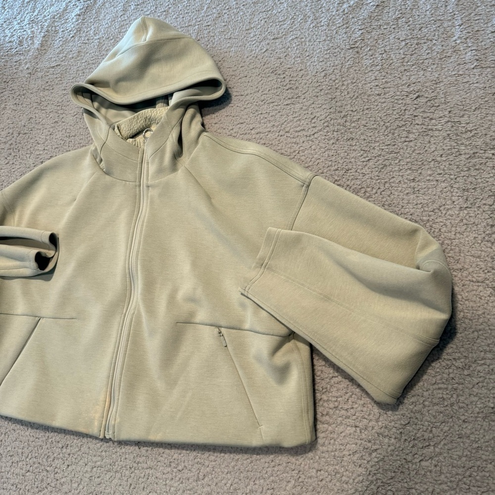 Lululemon Soft Oversized Zip Hoodie Size M/L Green Fern W3ESNS - Picture 5 of 11